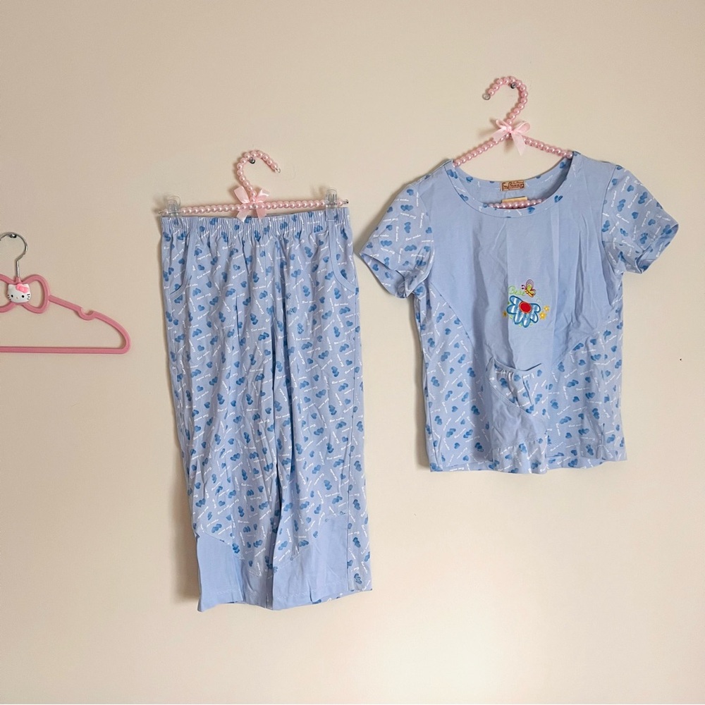 VIETNAMESE BRAND [Teen or Women] Blue Pajamas Set with Embroidery ⋆ NWT ⋆